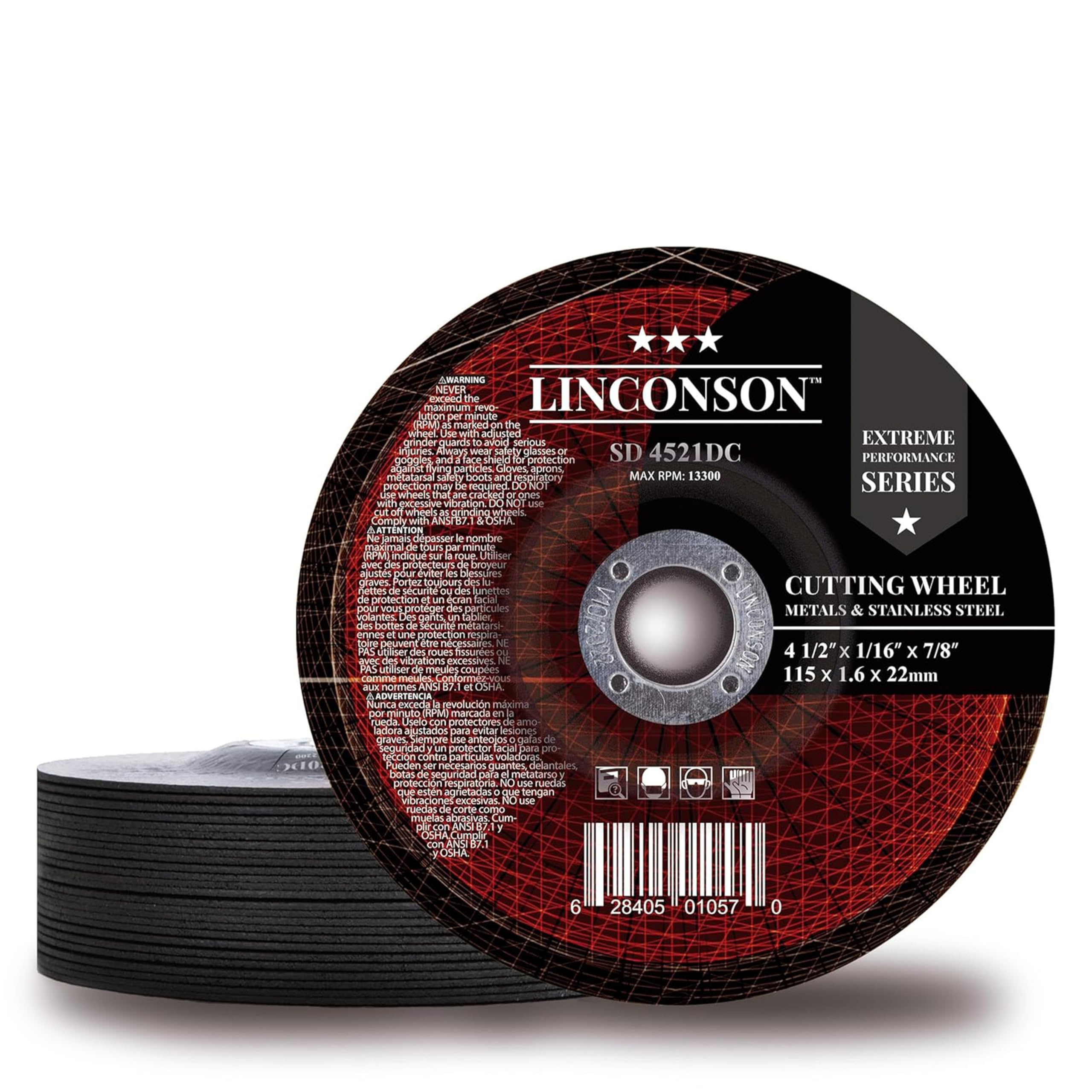 Center Disc Snapklik.com : LINCONSON 25 Pack 4.5 Inch Cut Off Wheel For Metal ...