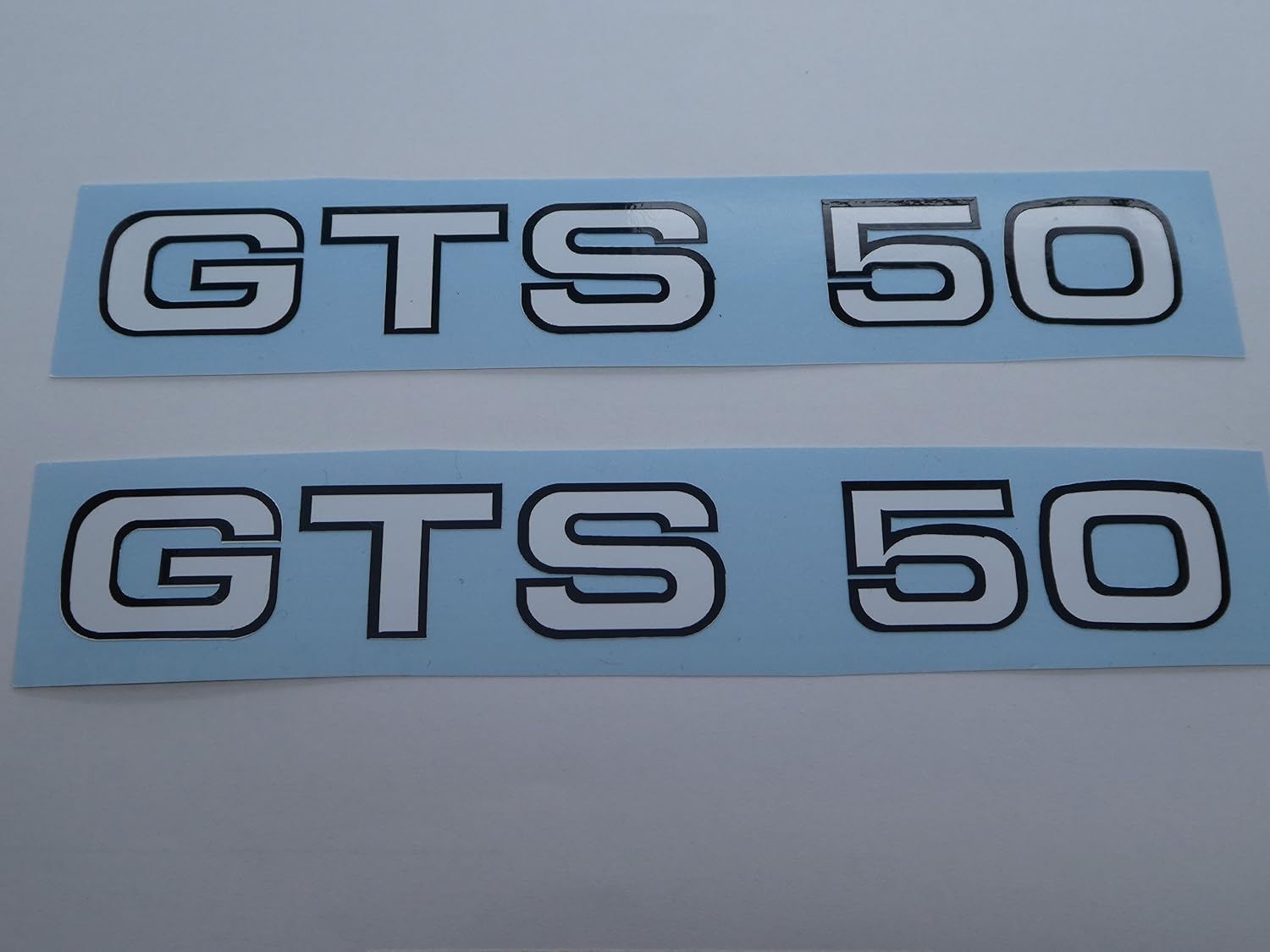 Seitendeckel Aufkleber Set Für Zündapp GTS 50 - 2-tlg. Weiß