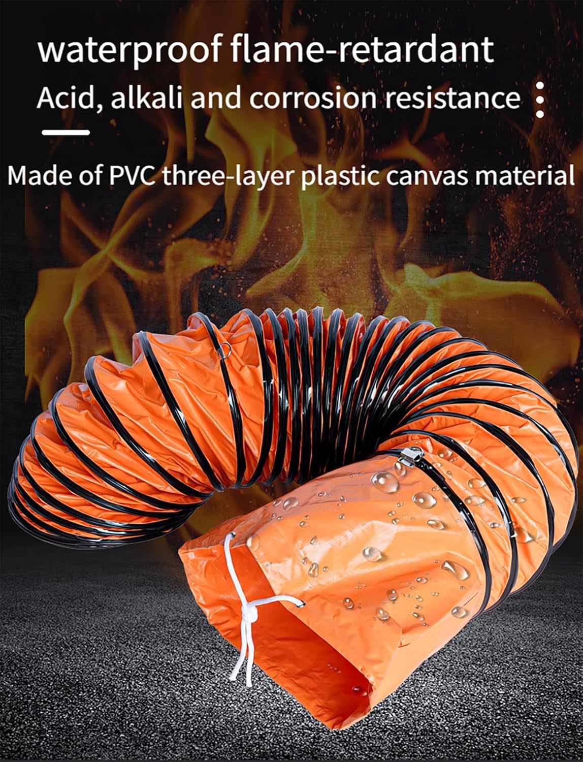 PVC Flexible Duct Hose, Utility Blower Fan Ducting for Industrial and Residential Use, Ideal for Attic Exhaust