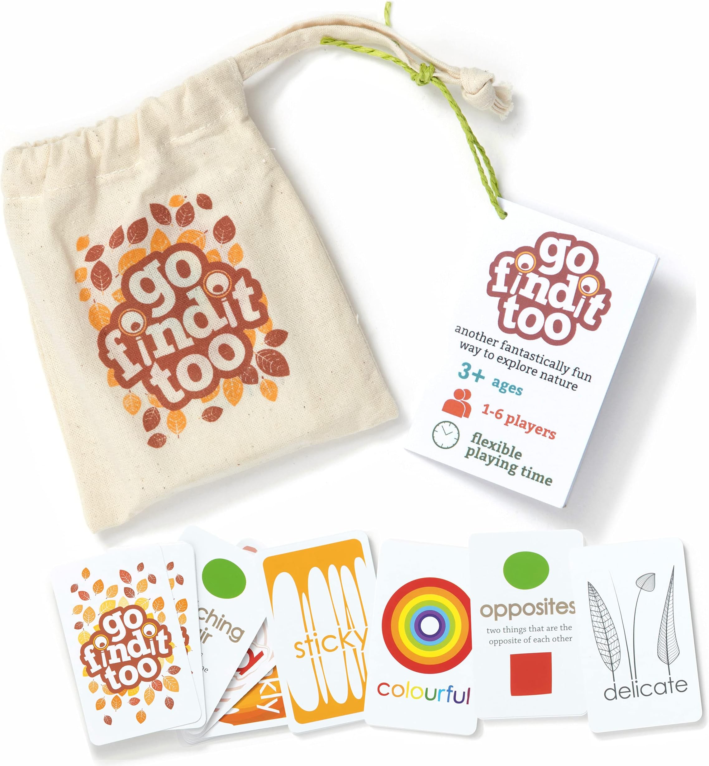 gofindit too The original outdoor nature scavenger hunt card game for kids and families Age 3+ Travel pocket game too