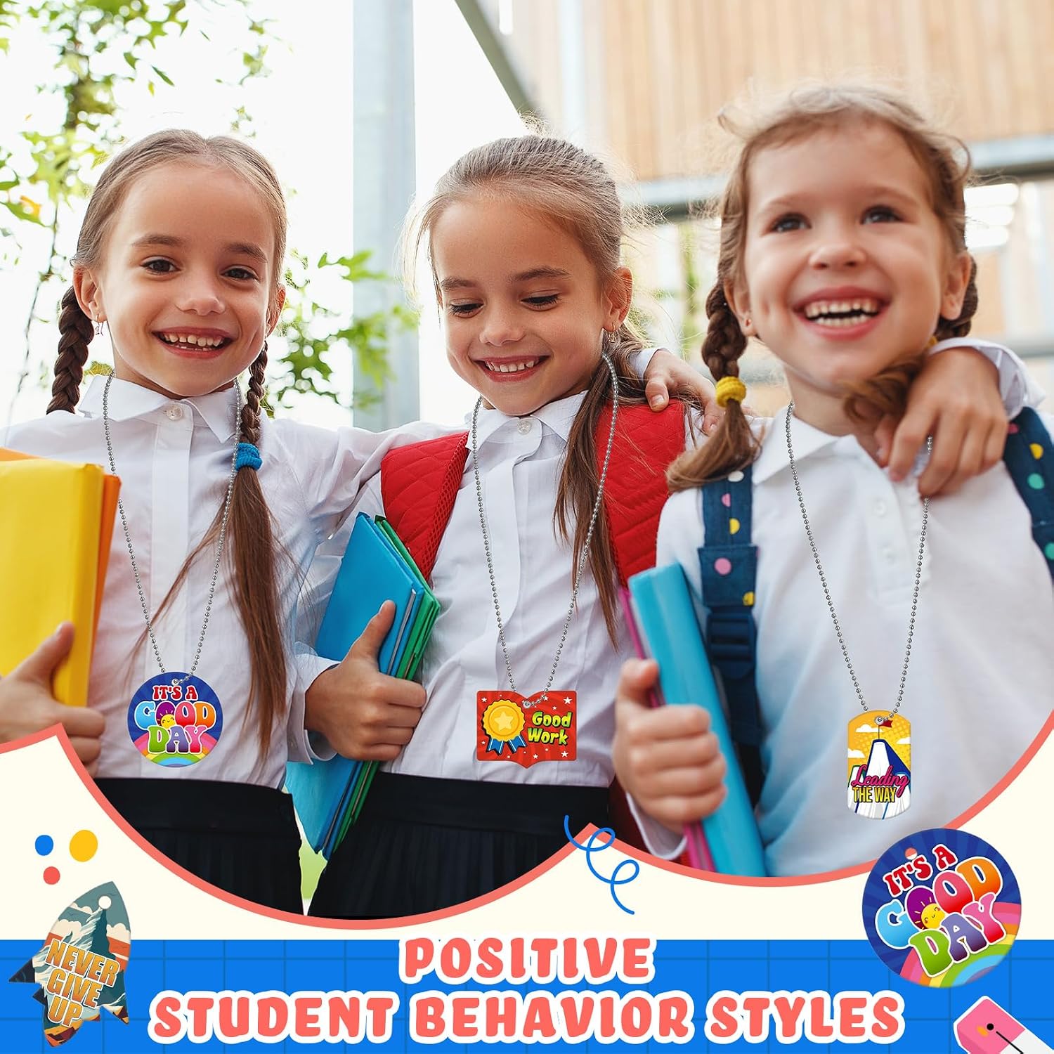 Amazingspark 240 Pcs Student Behavior Incentives Dog Tags, PVC Waterproof image 4