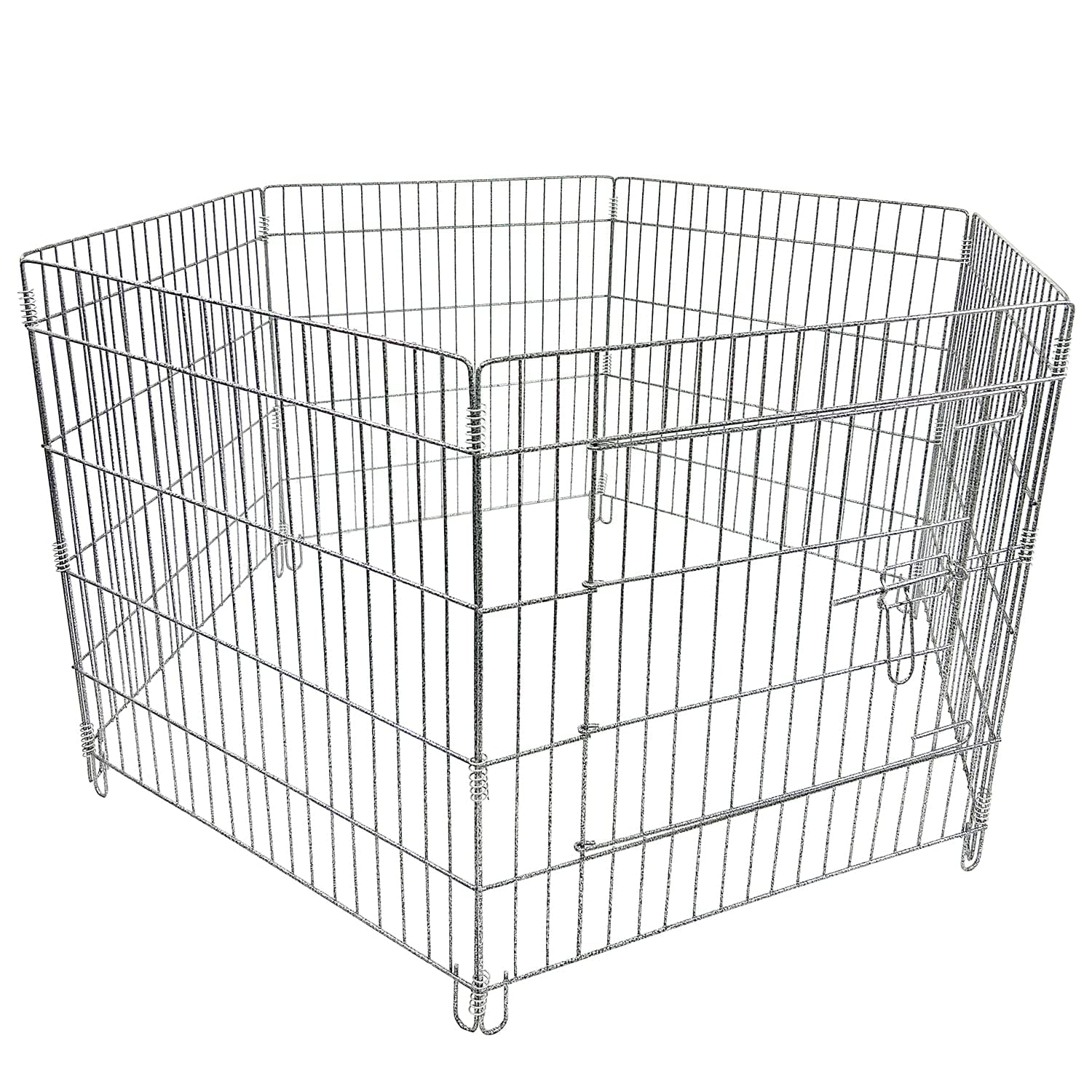 KittuPet Foldable Metal Pet Dog Exercise Fence Pen with Gate Black, for Dog cat Rabbits (24 inch Play Pen) (B0BLYXHF3D) Amazon Price History, Amazon Price Tracker