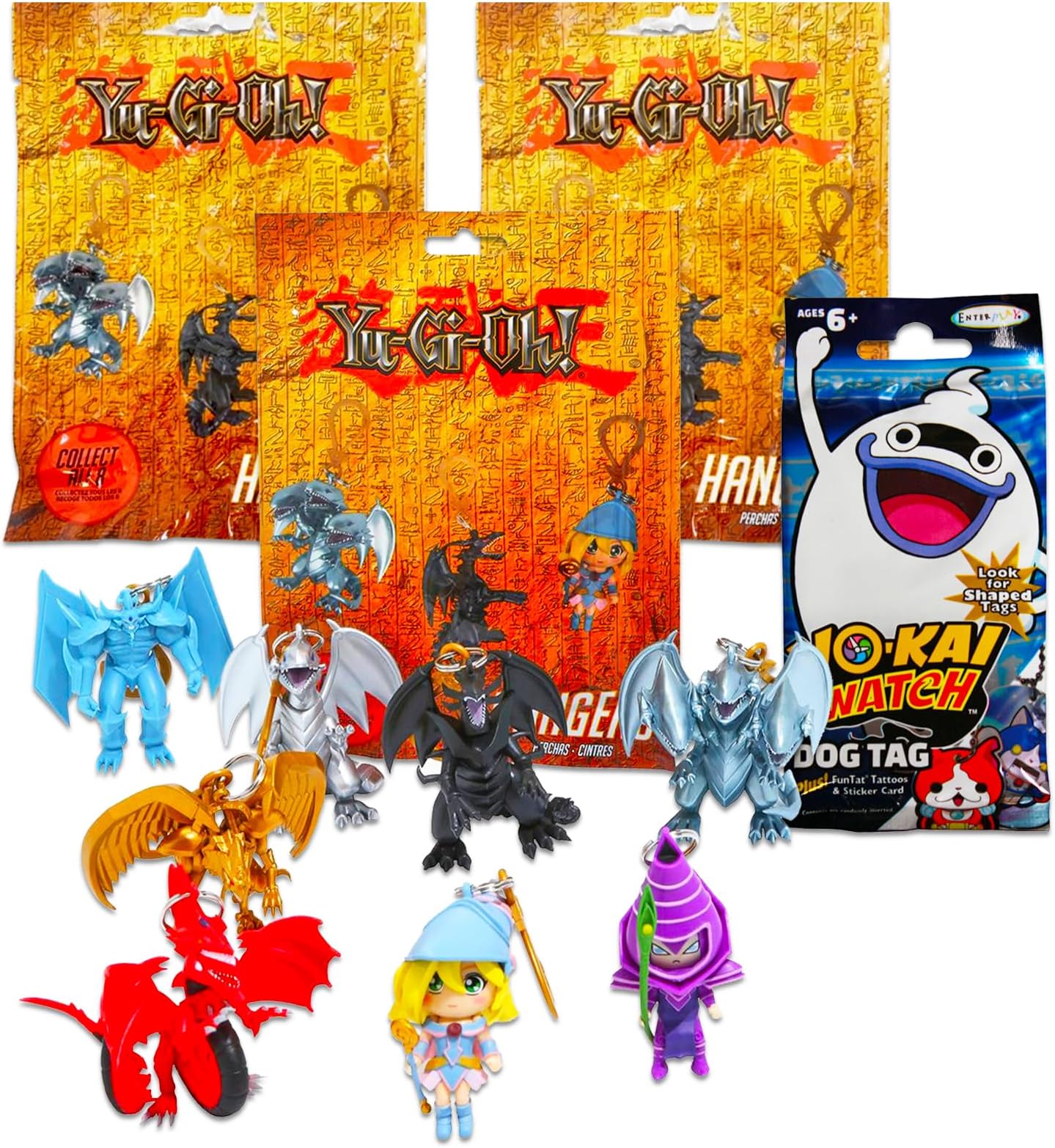 Screen LegendsYugi Figure Hanger Mystery Party Favors Set – Bundle with 4 Yugi Mystery Blind Bags and More | Mystery Toys for Kids