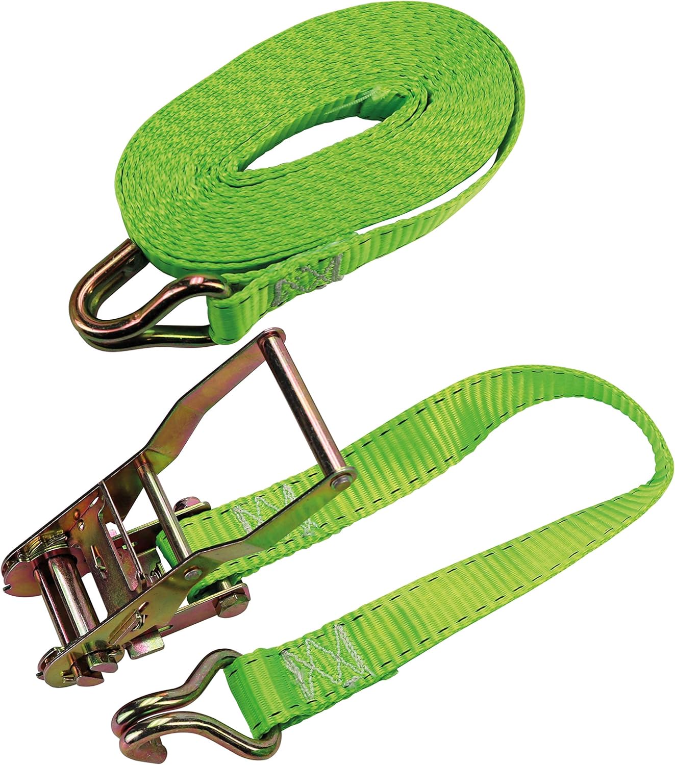 Flauraud Green Valley – 1 x Ratchet Strap + J Hooks 6 m x 32 mm