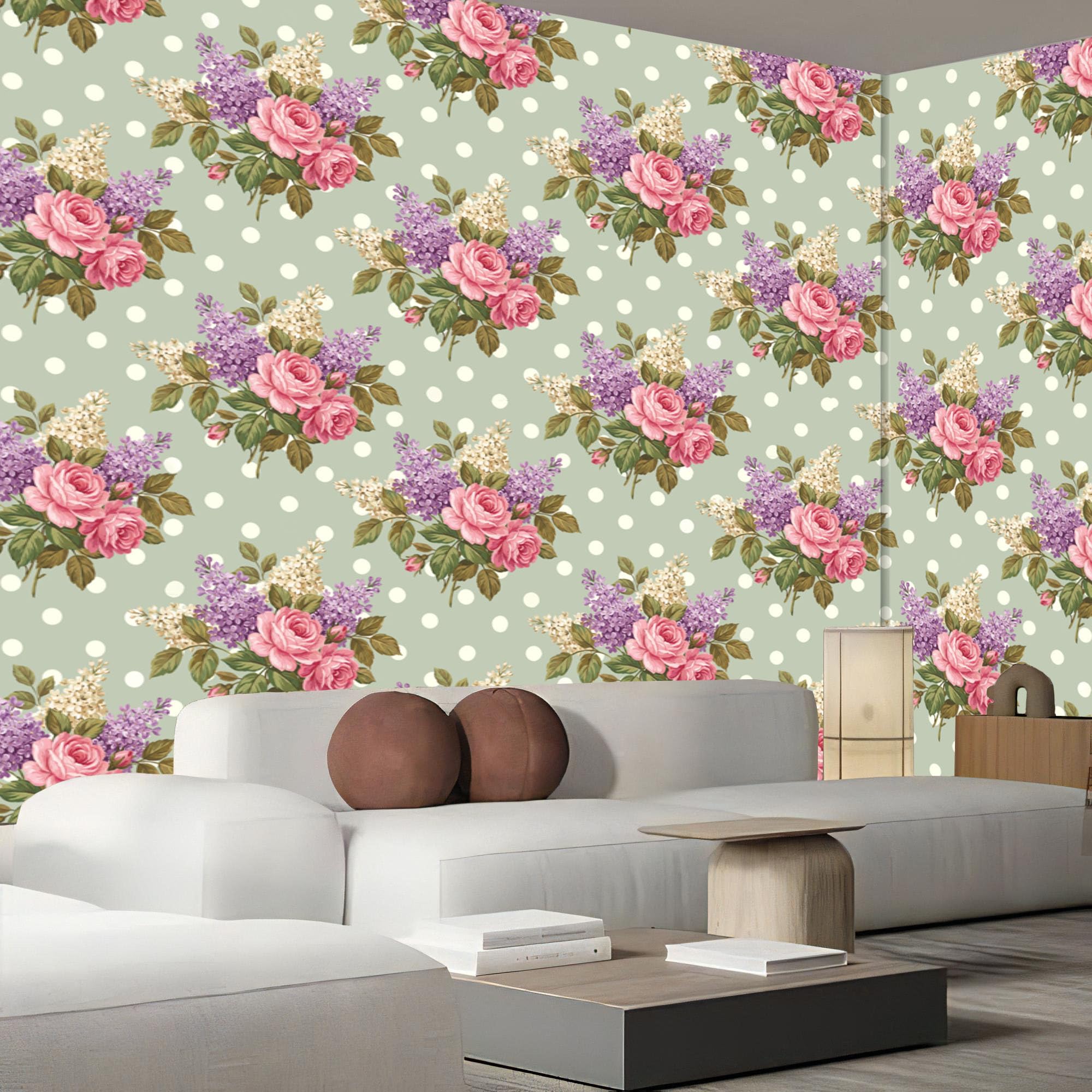 Papier peint panoramique plantes rustiques chic pour couloir