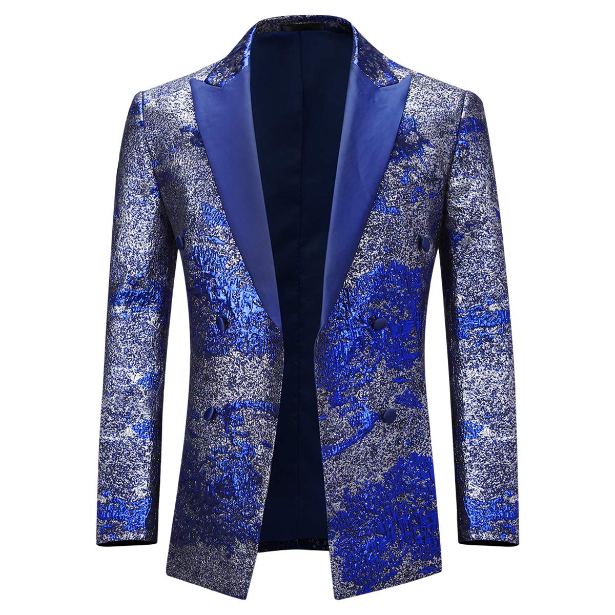 Sliktaa Abiti da Uomo 2 Pezzi Luxury Shiny Paillettes Wedding Risvolto Risvolto Oro Argento Tuxedo Giacca e Pantaloni