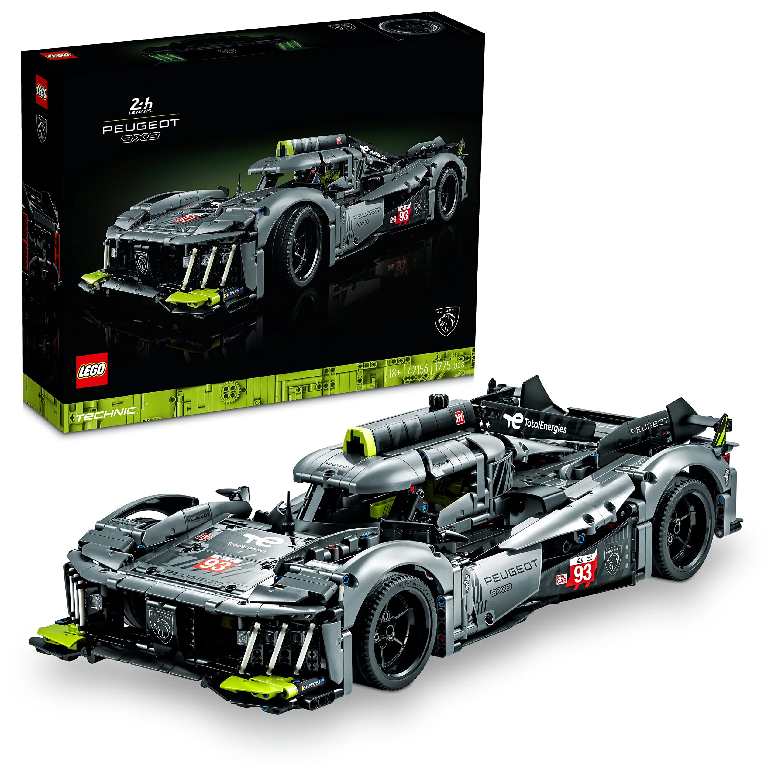 エクサパット LEGO Technic PEUGEOT 9X8 24H Le Mans Hybrid Hypercar 42156
