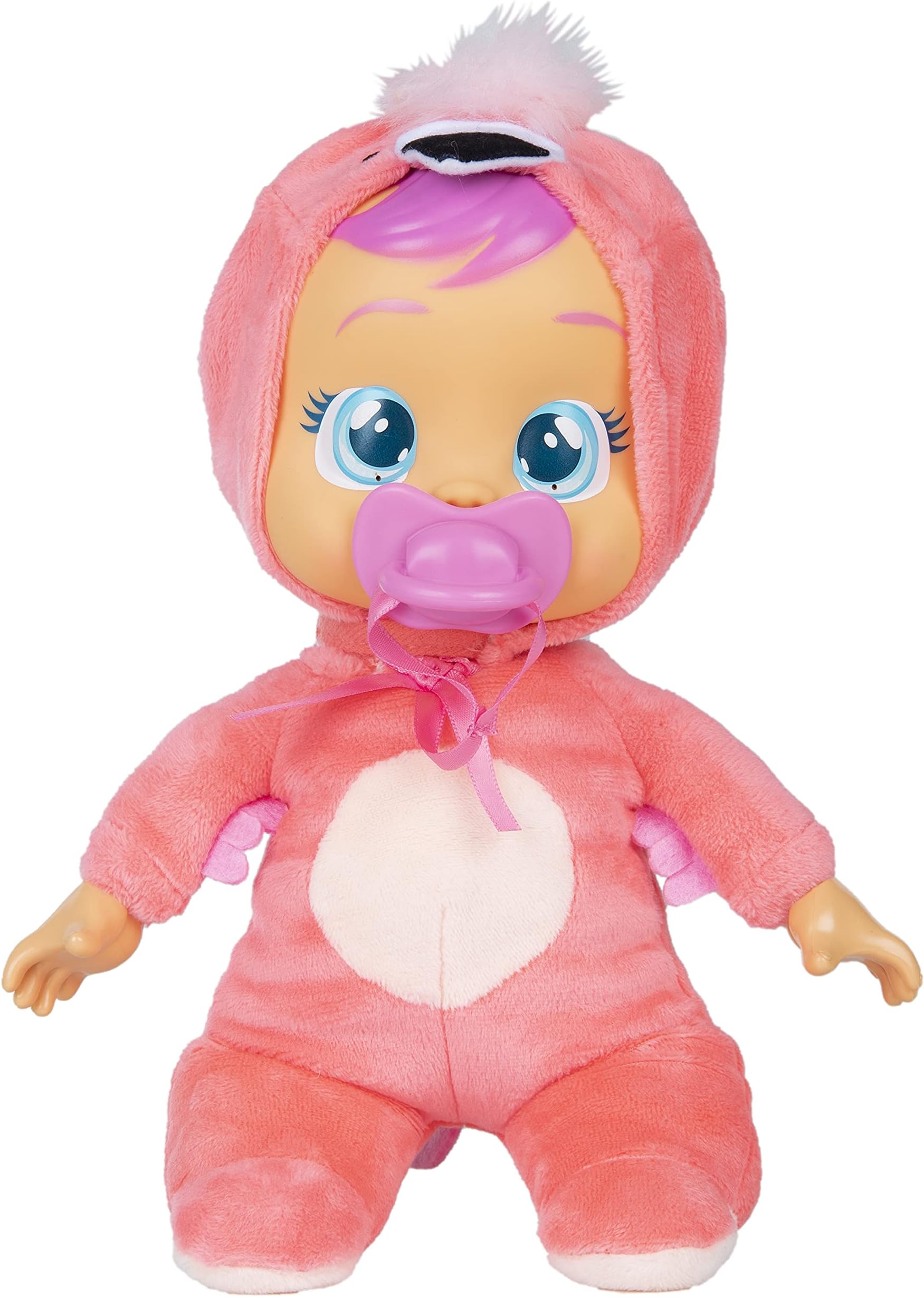 Cry Babies Tiny Cuddles Fancy - 9 inch Baby Doll, Cries Real tears, Pink