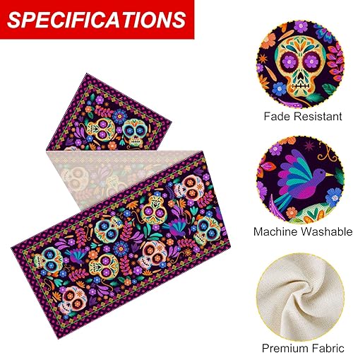 Miniatura 4 de Camino de mesa de fiesta mexicana, decoración del Día de los Muertos para el Día de los Muertos de México, Altar del Cinco de Mayo, Ofrenda, fiesta,