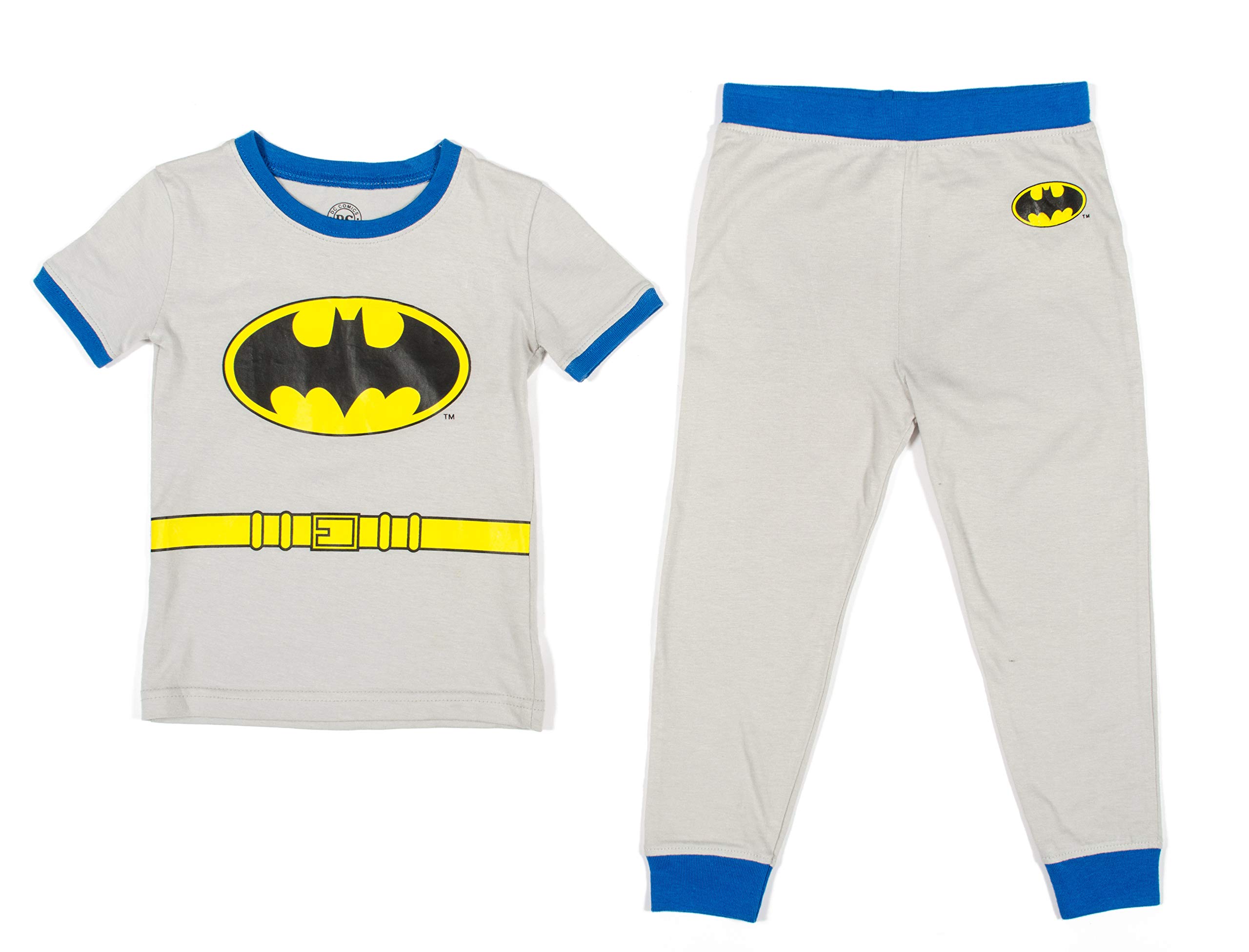 INTIMO DC Comics Boys Batman Superhero Costume Cotton Pijama Set 4 Gris/Azul
