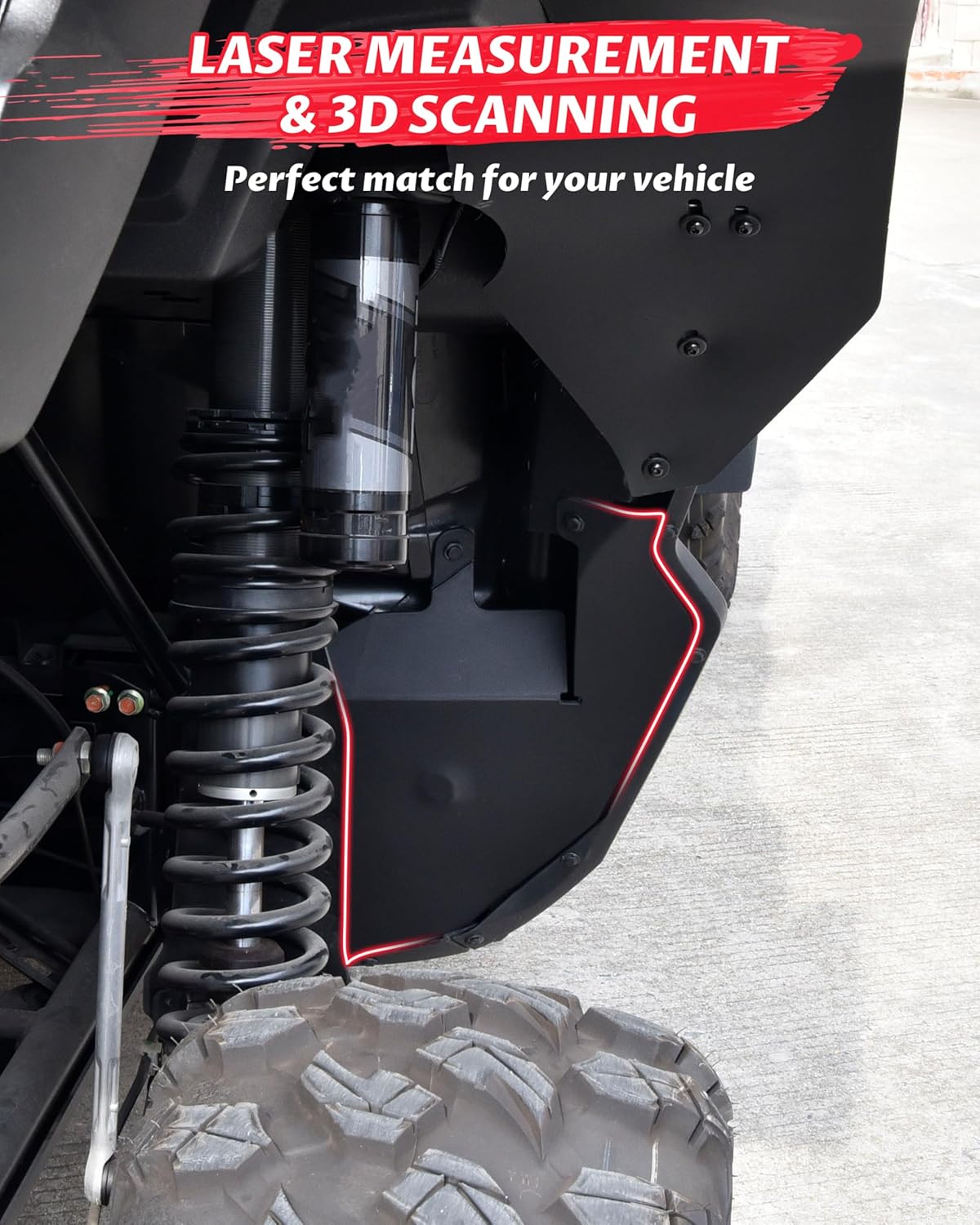 SAUTVS Rear Mud Guards Mud Flaps Extension for Honda Talon 1000, Rear Mudguard Protection Panels Fender Flares for Honda Talon 1000X 1000R 1000X-4 2019-2025 Accessories (2PCS)