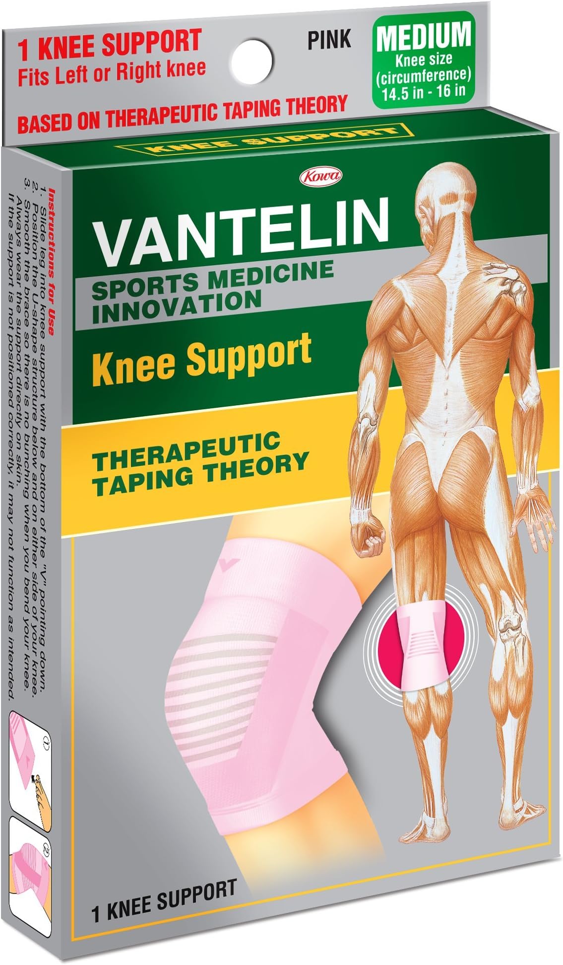 Knee Support, Medium, Pink