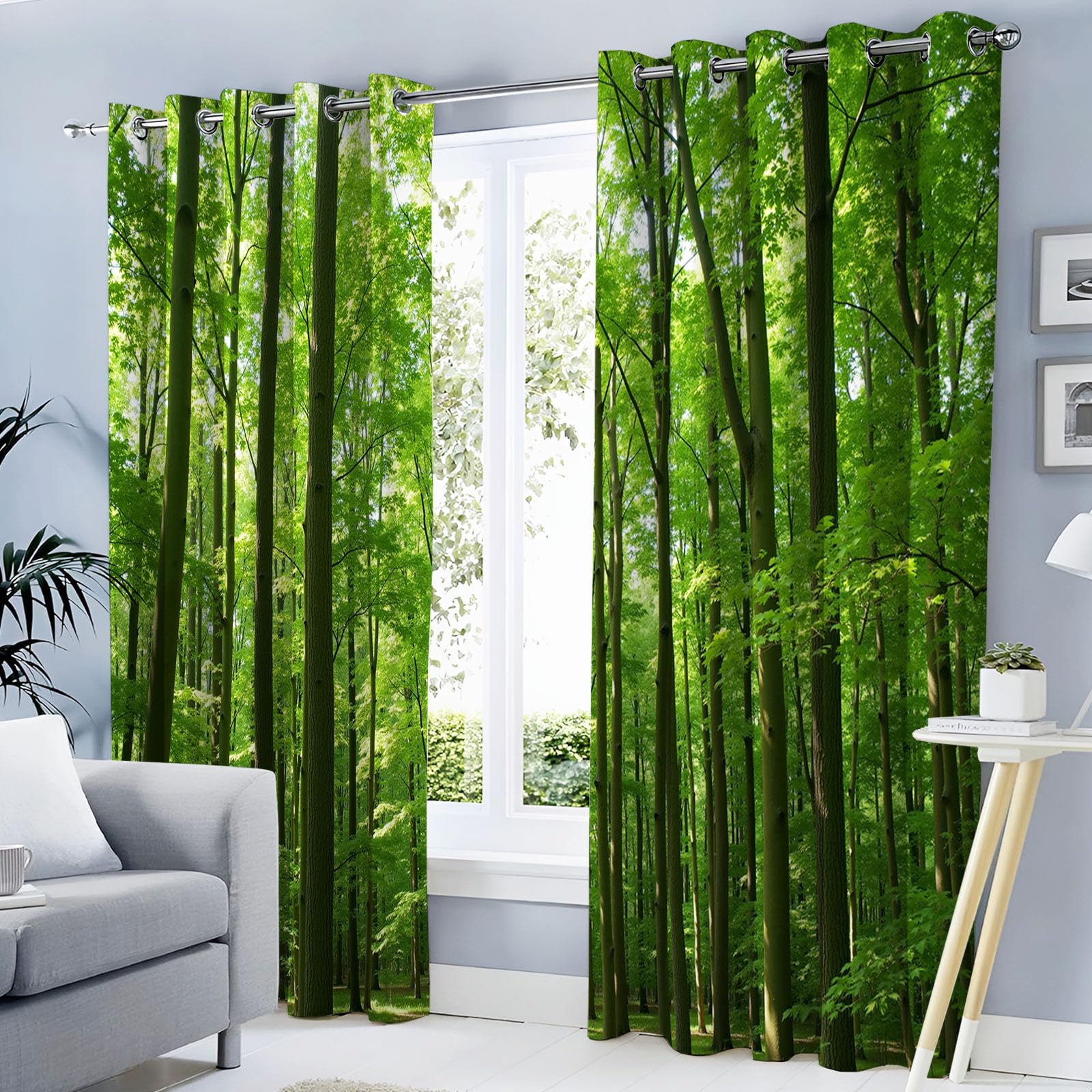 Rideau motif paysages naturels pour transformer l'ambiance de votre chambre à coucher