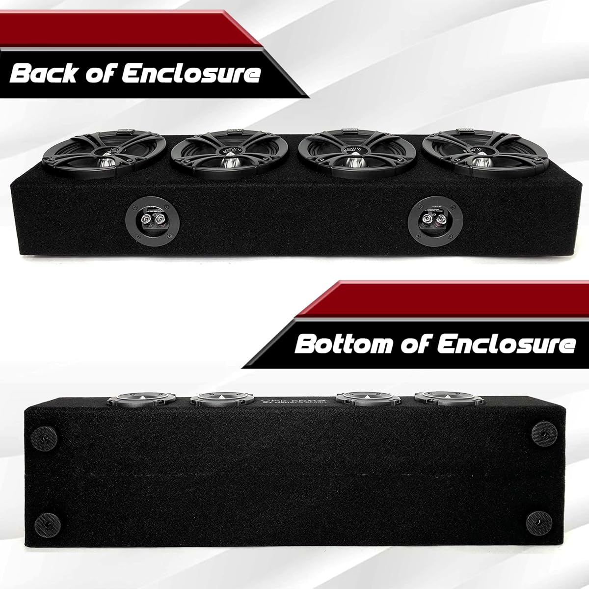 $37/mo - Finance MENACE AUDIO Car Audio Midrange Enclosure 4
