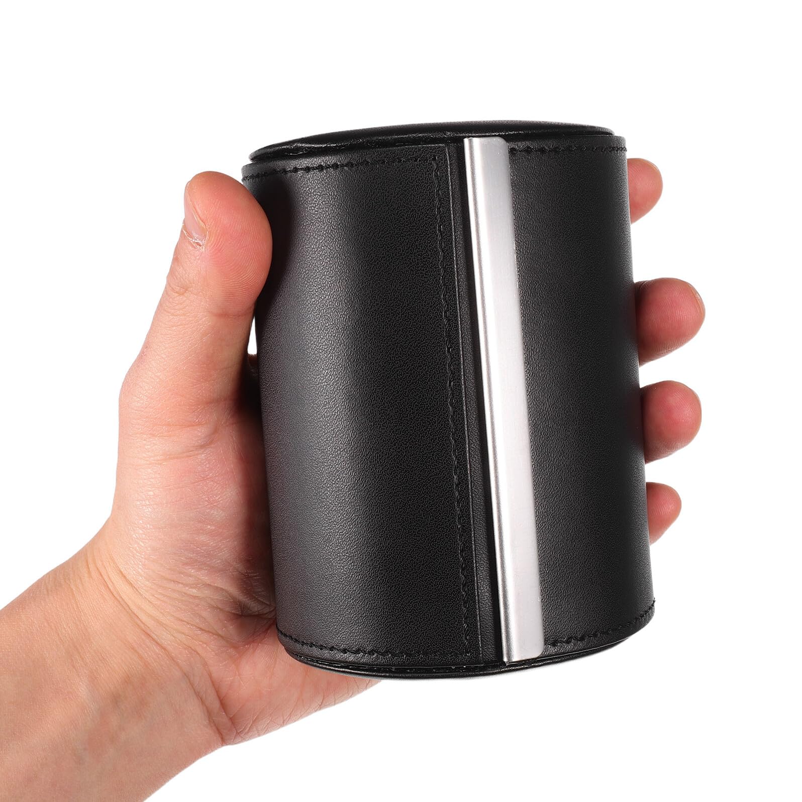 ORFOFE Custodia per Cravatte da Uomo Cilindrica in Pelle Pu Nera Chiusura Magnetica, Organizer Portacravatte da Viaggio e Scatola Porta Cravatte Singole per Uso Lavorativo e Cerimonie