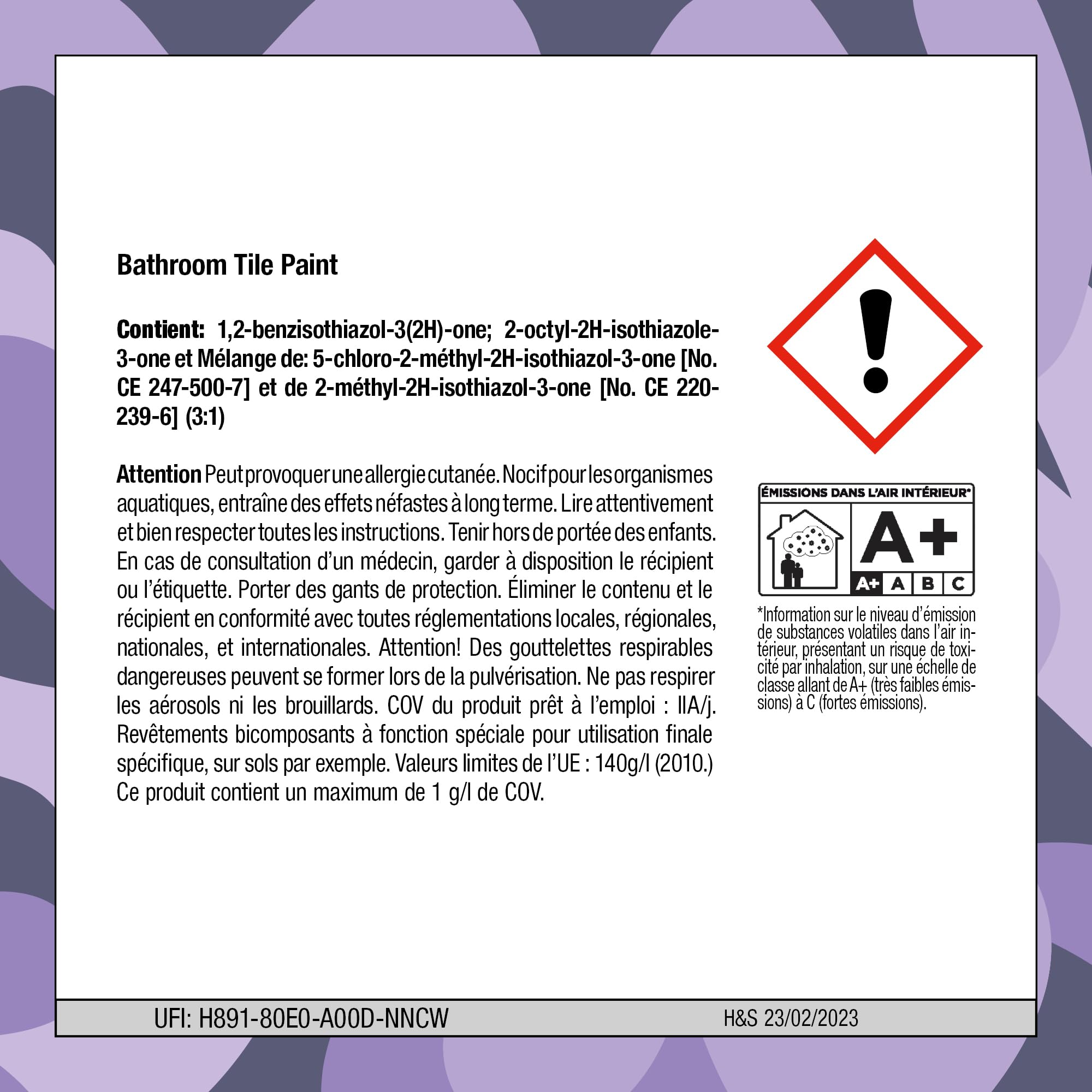 Rust-Oleum Peinture Rose Résistante à l'eau pour Carrelage de Salle de Bain, Finition Mate - Bonbon 750ml