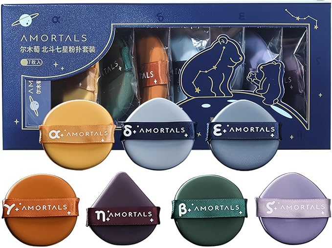 Amazon | AMORTALS パフセット 乾湿両用 フワフワ メイクパフ ドロップ