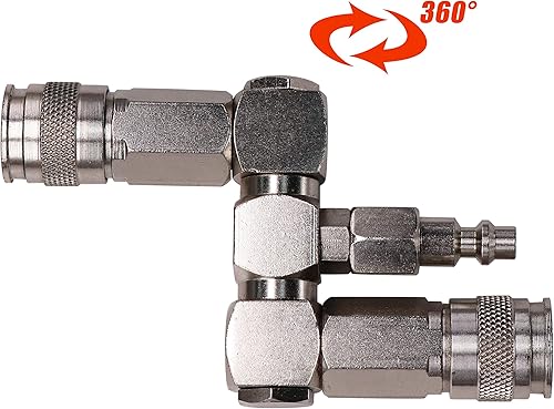 Miniatura 3 de Accesorios de divisor de manguera de aire de 2 vías,Conector de manguera de aire de resistencia a alta presión, Diseño giratorio de 360