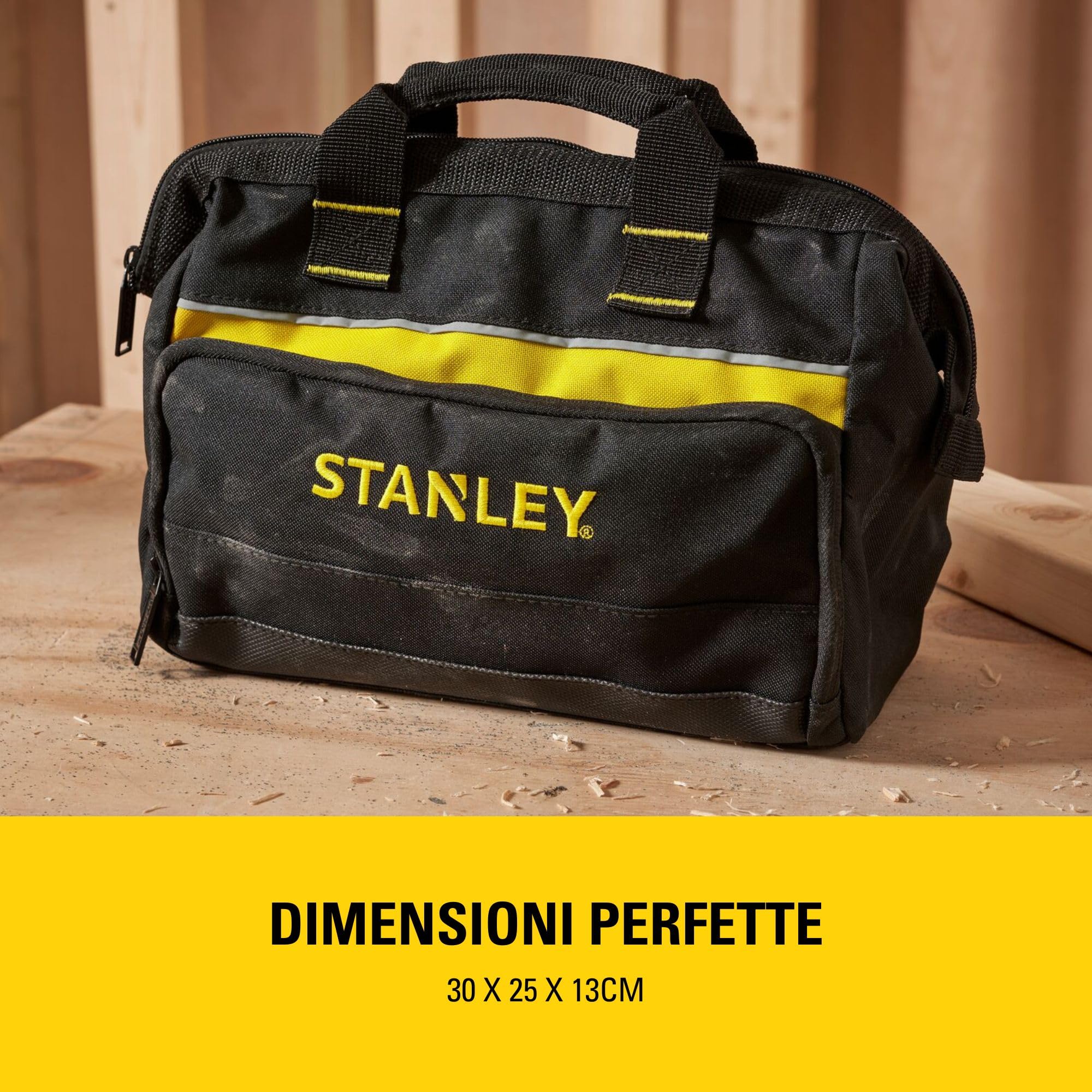 STANLEY 1-93-330 Borsa portautensili 30 x 25 x 13 cm con base rigida