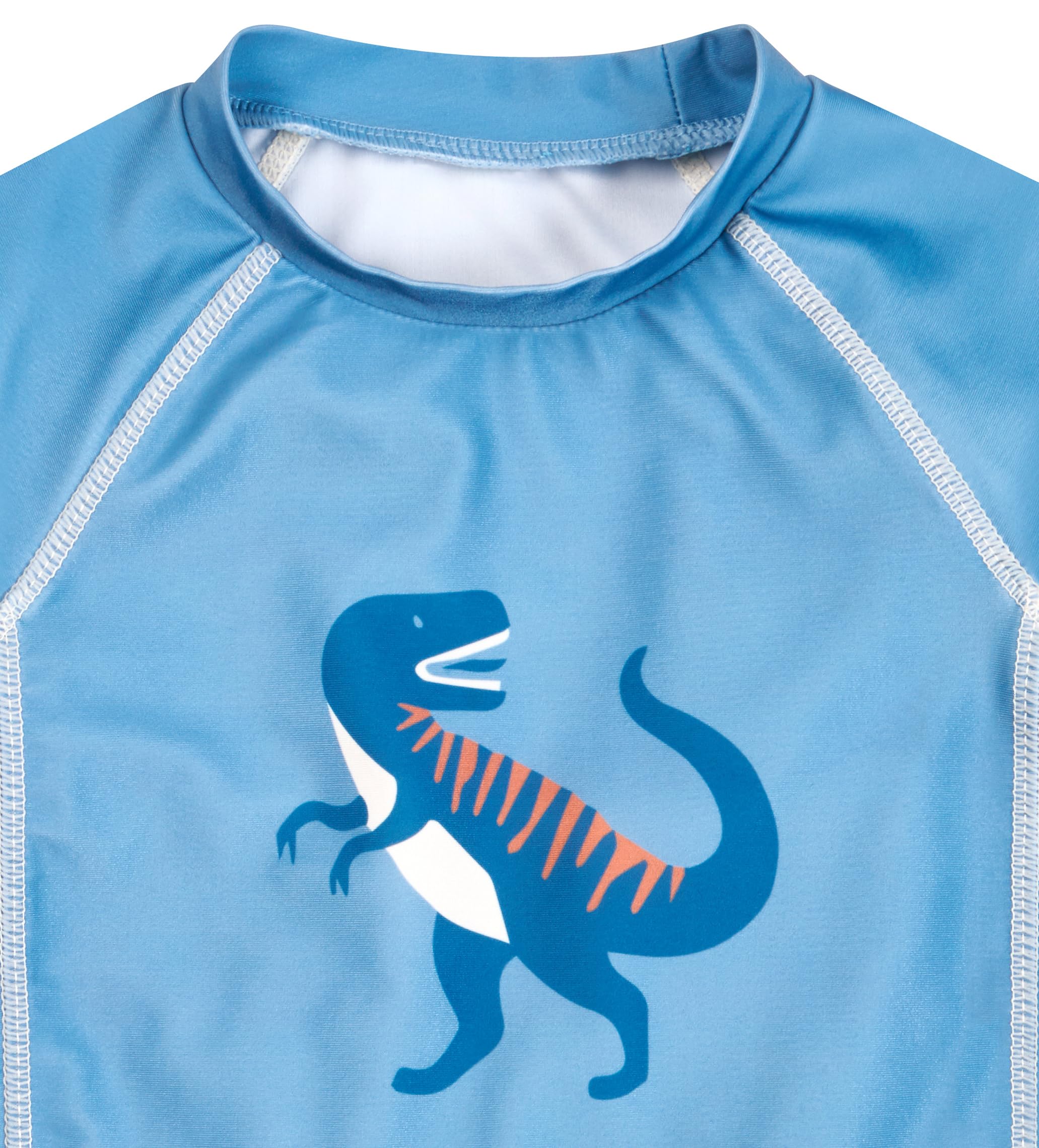 Playshoes Camiseta de baño Unisex para niños, Camisa antisarpullido, Dinosaurio Azul, 134-140