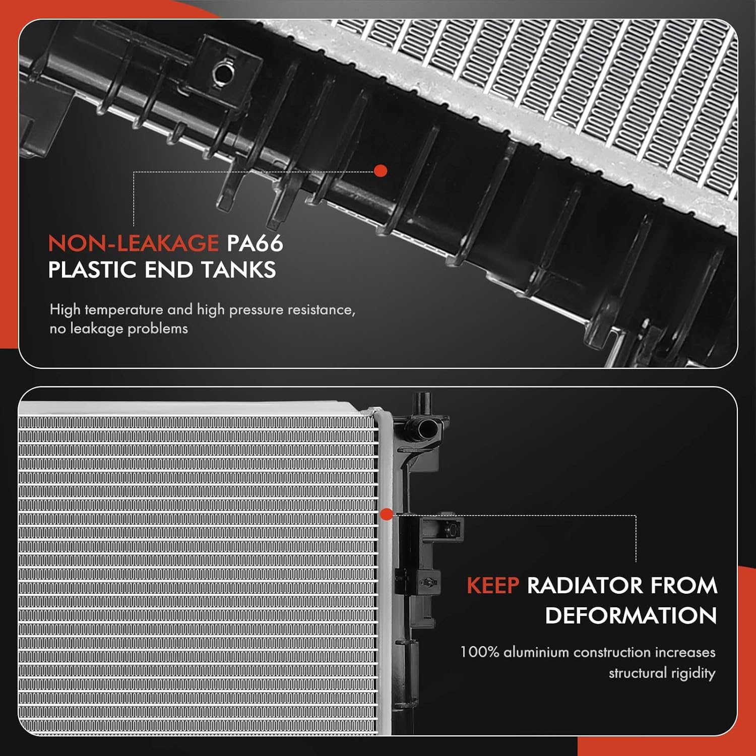 A-Premium Engine Coolant Radiator Assembly Compatible with Hyundai Tucson 2022 2023 2024, 2.5L