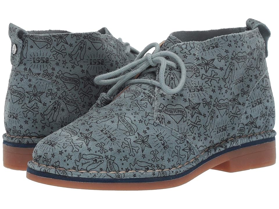 

Hush Puppies Cyra Catelyn (Storm Print Suede) Women's Lace-up Boots, Blue