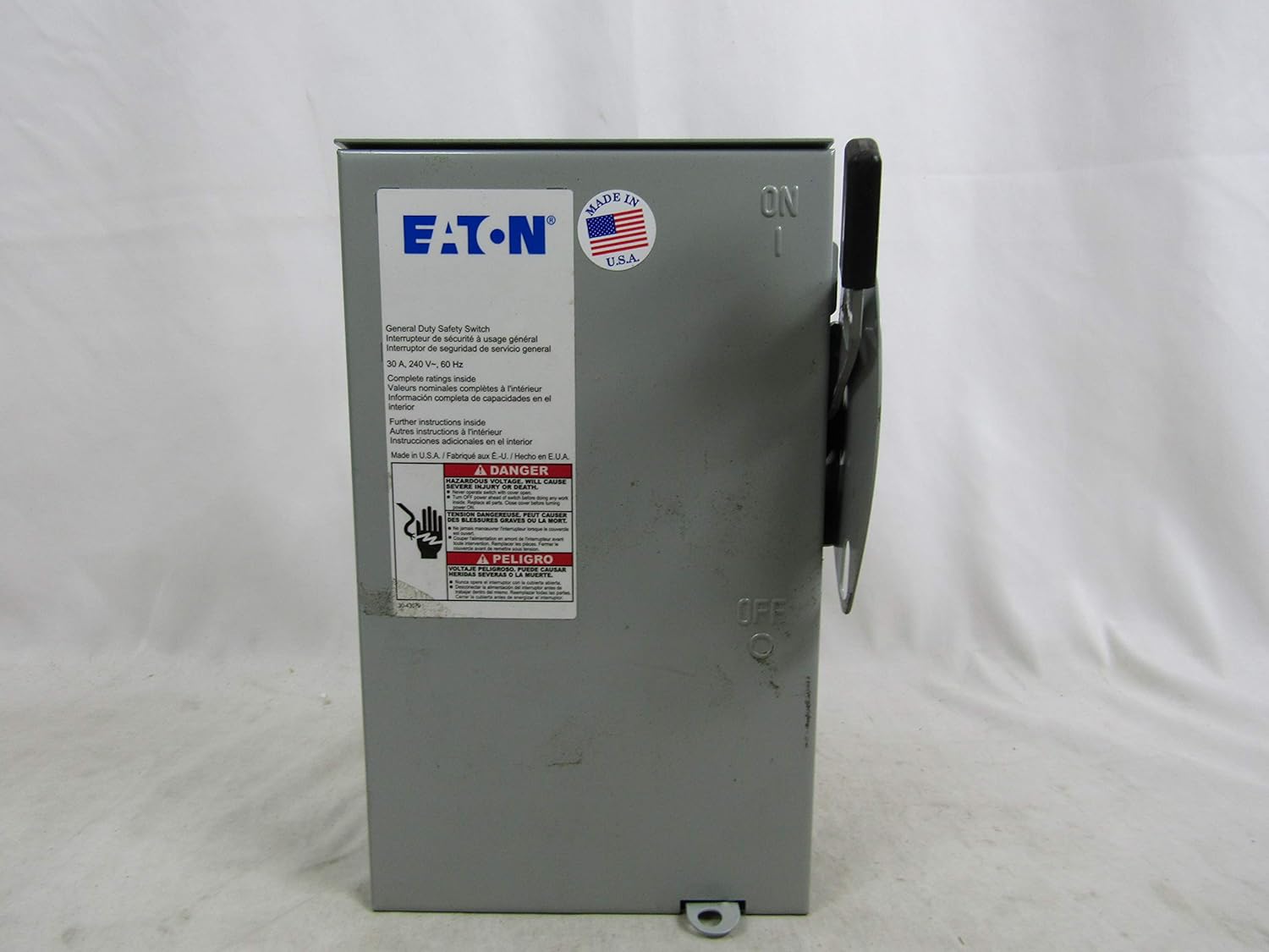 Eaton DG321URB 30A, 3P, 240V, GD Safety Switch, NEMA 3R, Safety