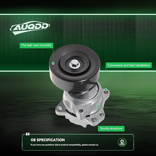 Miniatura 4 de AUQDD 38340 Conjunto automático de tensor de correa y polea (para 5.6L V8) apto para Infiniti QX56 04-10 /05-15 Nissan Armada /08-12 Pathfinder/2004