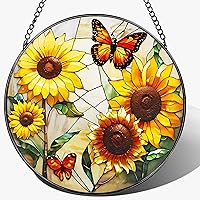 Vista 15 de Atrapasoles para colgar vidrieras, 8 pulgadas, atrapa el sol para ventana interior, mariposa para puertas de ventanas, decoración del hogar