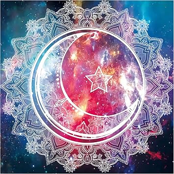 Huacan 5D Sun Moon Star Diamond Painting Kit for Adults Full Square Drill DIY Canvas with Diamond Art Mandala Photo Crystal Rhinestone Embroidery Cross Stitch Home Wall Decor 11.8x15.7in/30x40cm