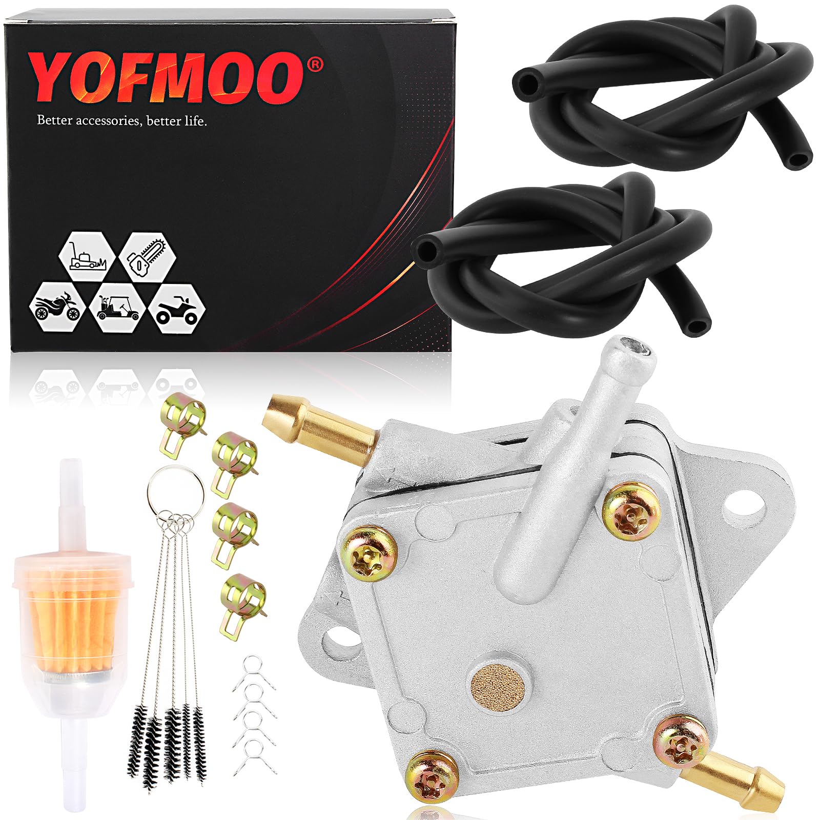 YOFMOO Golf Cart Fuel Pump Compatible with Yamaha G16 G18 G19 G20 G21 G22 G27 G29 G16A JN6-F4410-00 FP-003 5910 4-Cycle Engine Gas Club Car