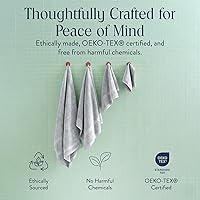 Vista 3 de Brooklinen Juego de 4 toallas de baño de algodón turco súper afelpadas - Algodón, 820 GSM, altamente absorbentes, lavables a máquina, perfectas