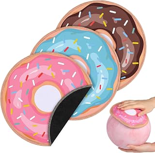 3 Pack Donut Bowling Ball Shammy, 7'' Leather Microfiber Towel