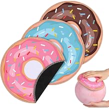 3 Pack Donut Bowling Ball Cleaner Pad 7 Inch Shammy Leather Microfiber Towels with 3-Layer Material Washable Non Slip Bowling Ball Towel for Bowl Balls Hand Wipe