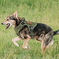 Vista 60 de rabbitgoo Tactical Dog Harness for Large, Heavy Duty Pet Harness with Handle, No-Pull Service Vest Large Breed, Adjustable Military Dog Vest for