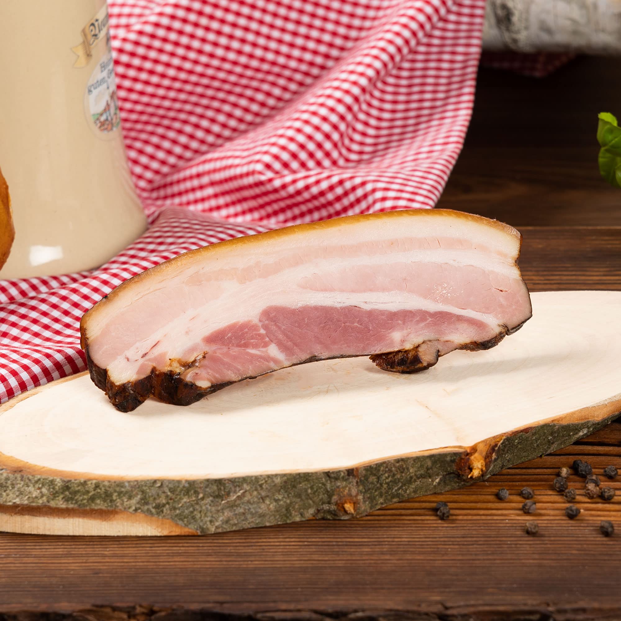 WURSTBARON® Schinken Wurst Geschenkbox aus Holz mit Serrano, Wacholderbauch, Bauerngeräuchertes, Schwarzrauch, Hüttenspeck & Taschenmesser - 2,88 kg