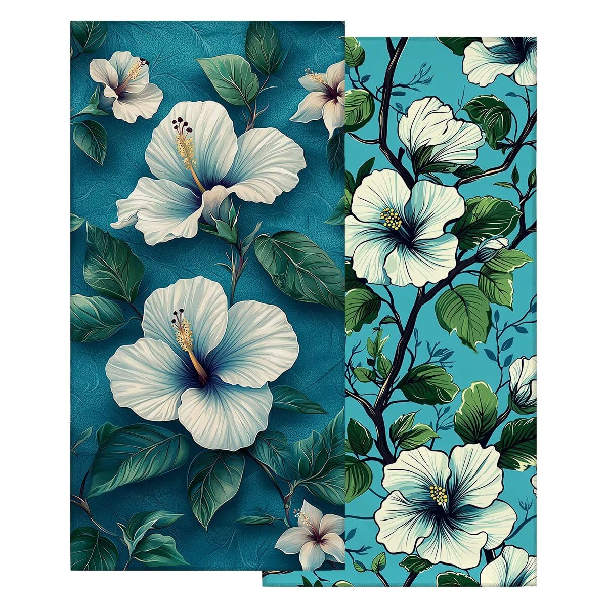 Juego de 2 Toalla Playa Grande 80x160 cm, Secado Rapido Toalla Microfibra Gimnasio, Antiarena Toallas de Playa Flor, Grande Ligera Compacta Toallas Microfibra Mujer Hombre para Viaje Piscina -4754
