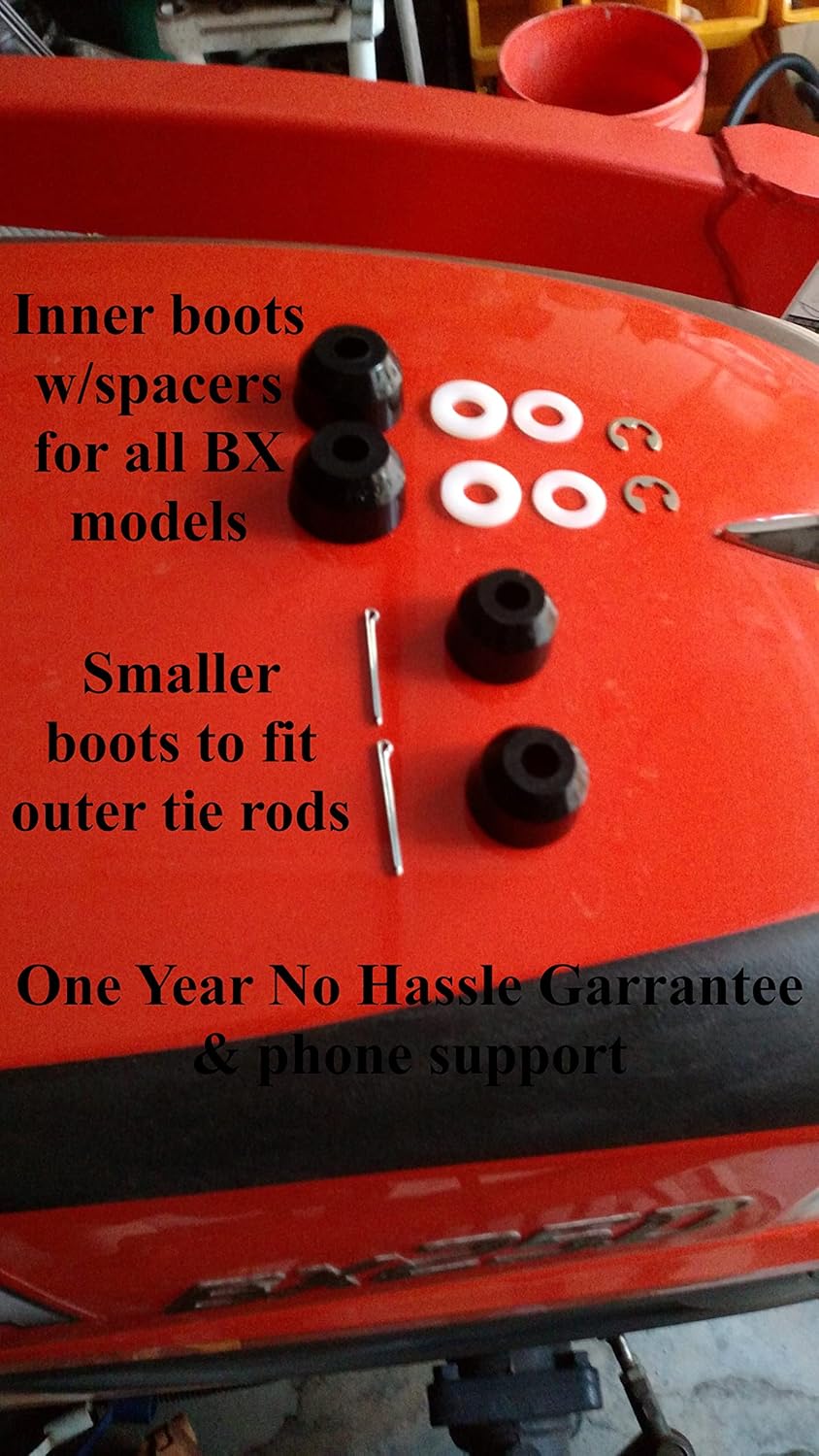 Kubota BX,GR Poly Inner & Outer tie Rod Boots, bushings Upgrade 100% USA not China 1 yr Warranty