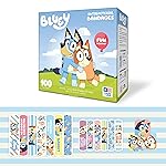 Bluey Kids Bandages, 3 Assorted Sizes 100 CT | Wear Like Stickers, Flexible Adhesive Bandages for Minor Cuts, Scrapes, and Burns. Great Gift idea and Stocking Stuffer