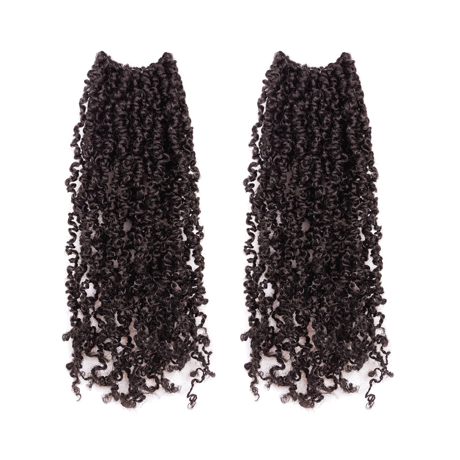 Toyotress Yanky Twist Crochet Hair - 14 Inch 2 Packs (30 Strands/Pcs) Fluffy Spring Mini Twist Passion Twist, Medium Brown Pre-Looped Crochet Braids