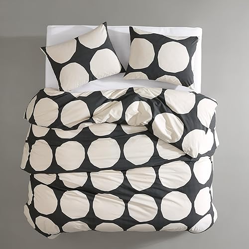 Miniatura 9 de Marimekko - Juego de funda de edredón tamaño Queen, ropa de cama de algodón orgánico con fundas a juego, decoración del hogar atrevida y moderna,