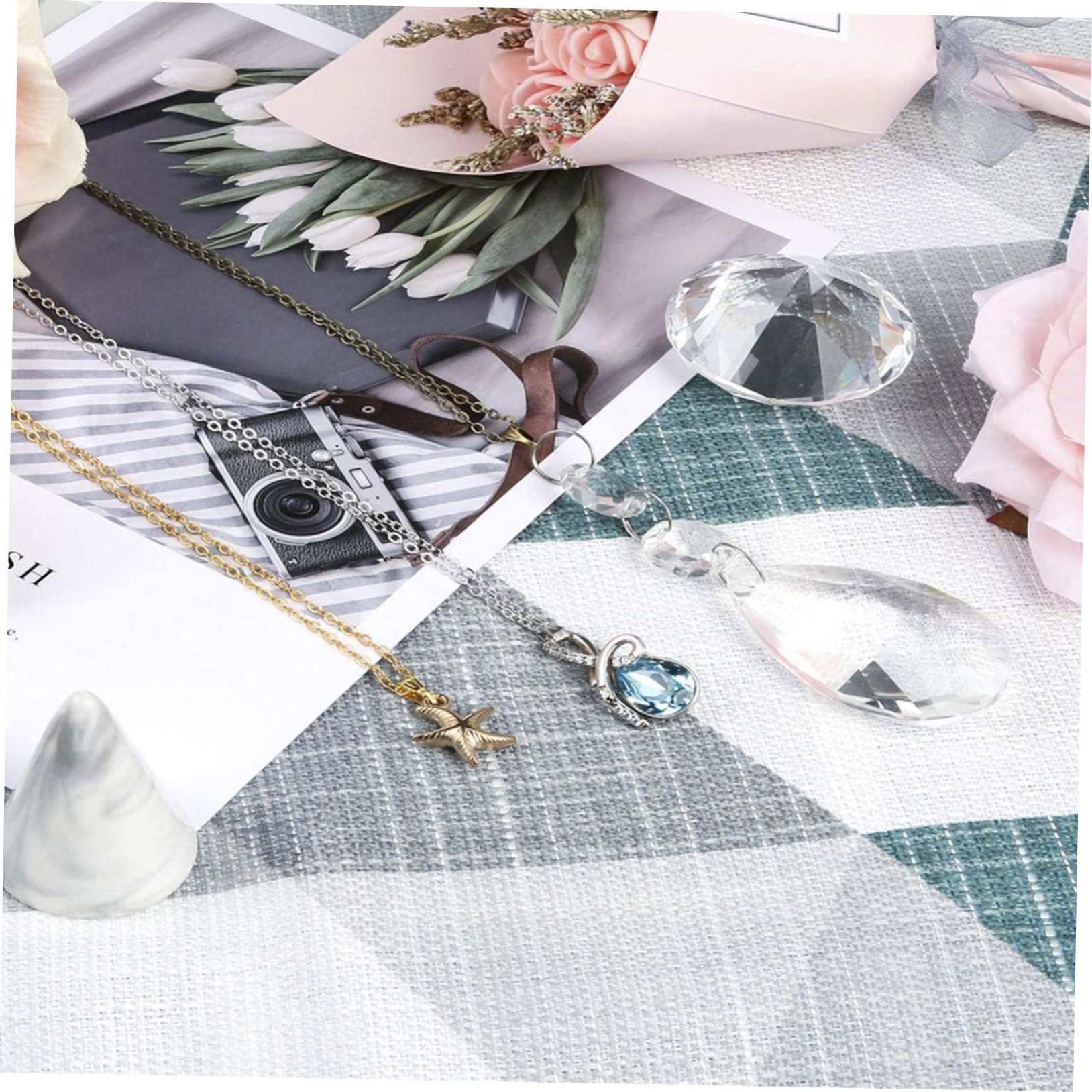 GARIOUANS DIY Schmuckset mit Ketten Karabiner und Öffnungsringen Farben Vielseitig für Schmuckherstellung und Bastelprojekte Hochwertige Langlebige Materialien für Kreative Designs