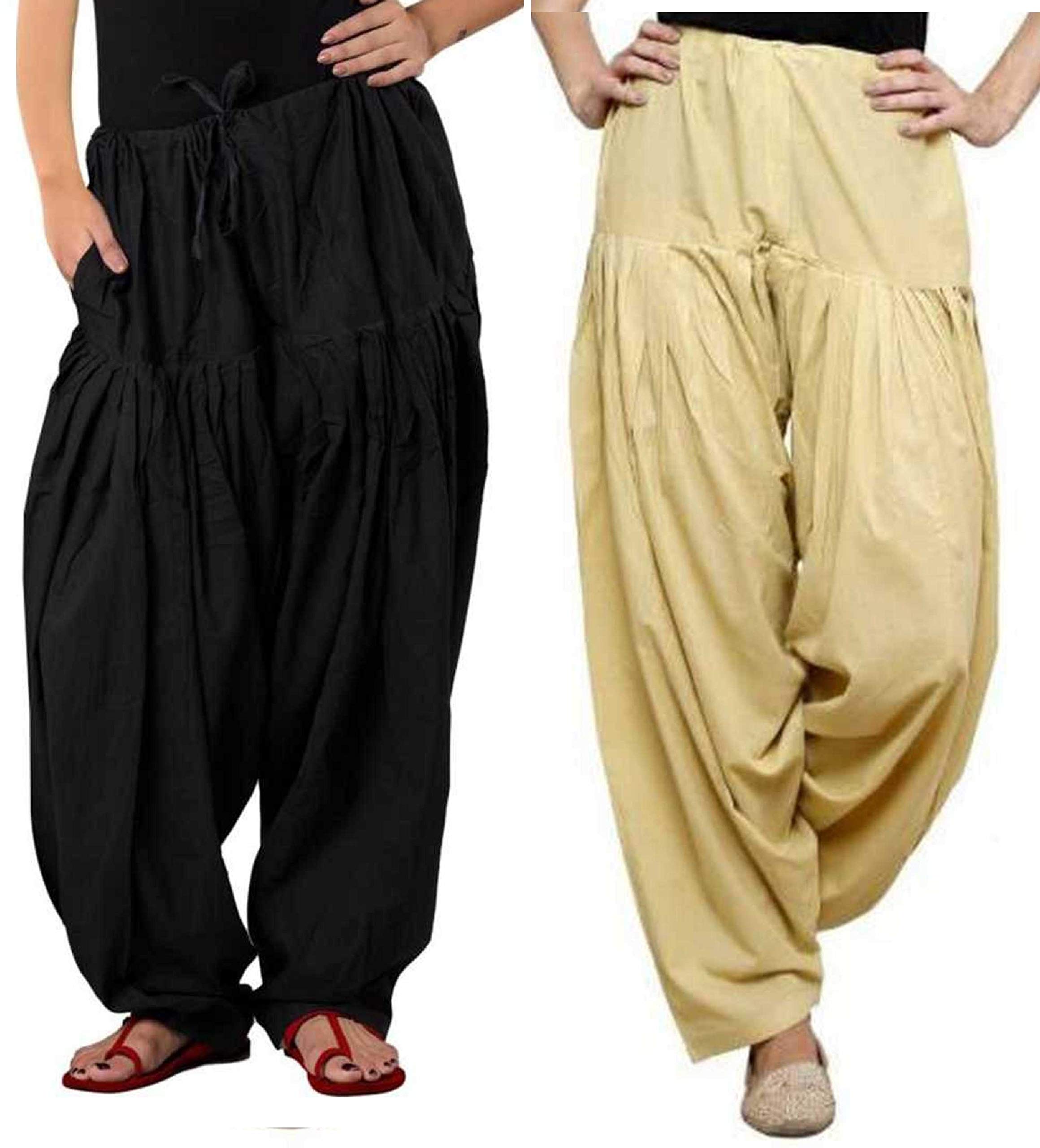 Black Combo Cotton Patiala Salwar Pants For Womens And Girls-image-27