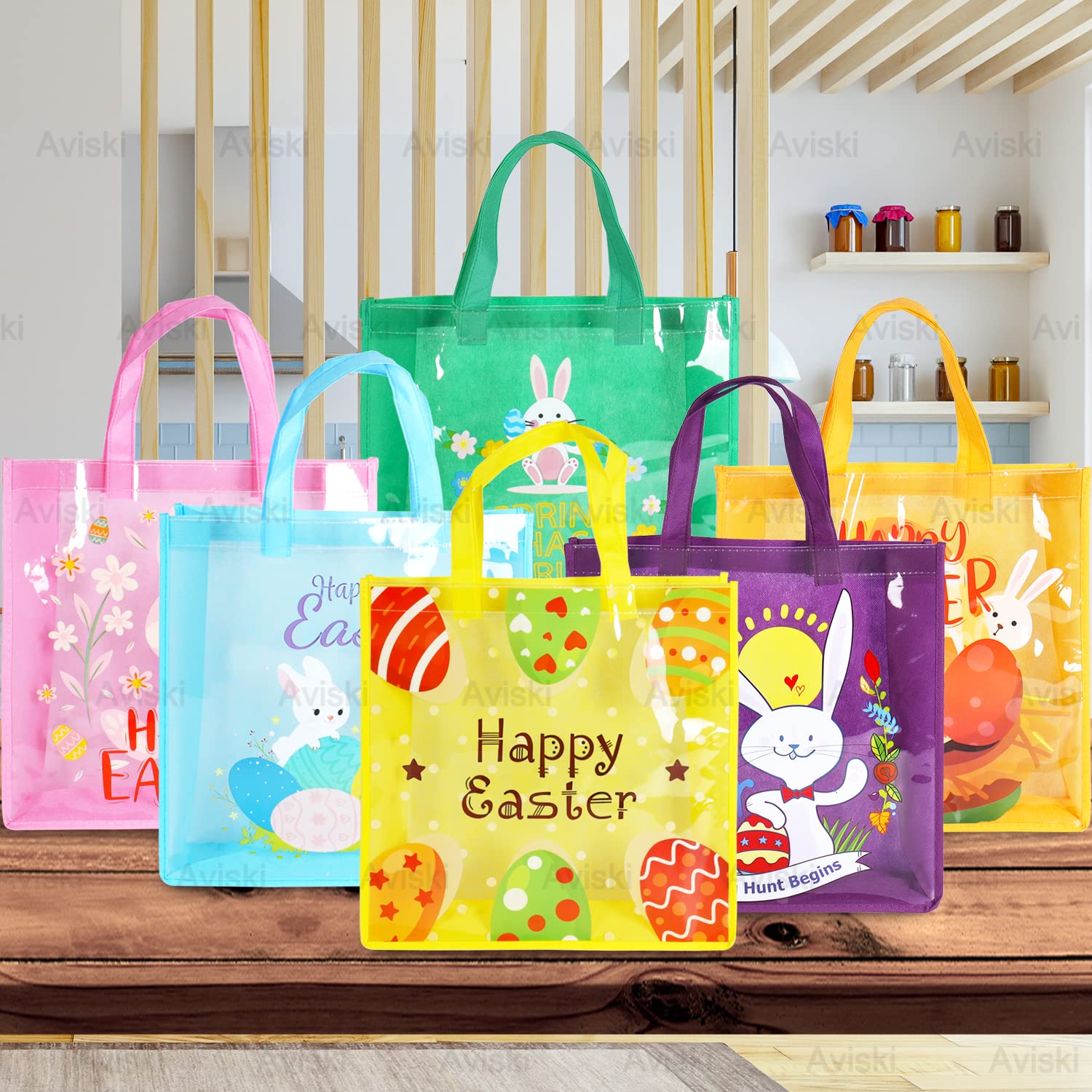 Spakon Lot De 12 Sacs En Papier Pour Cadeaux De Pâques Avec