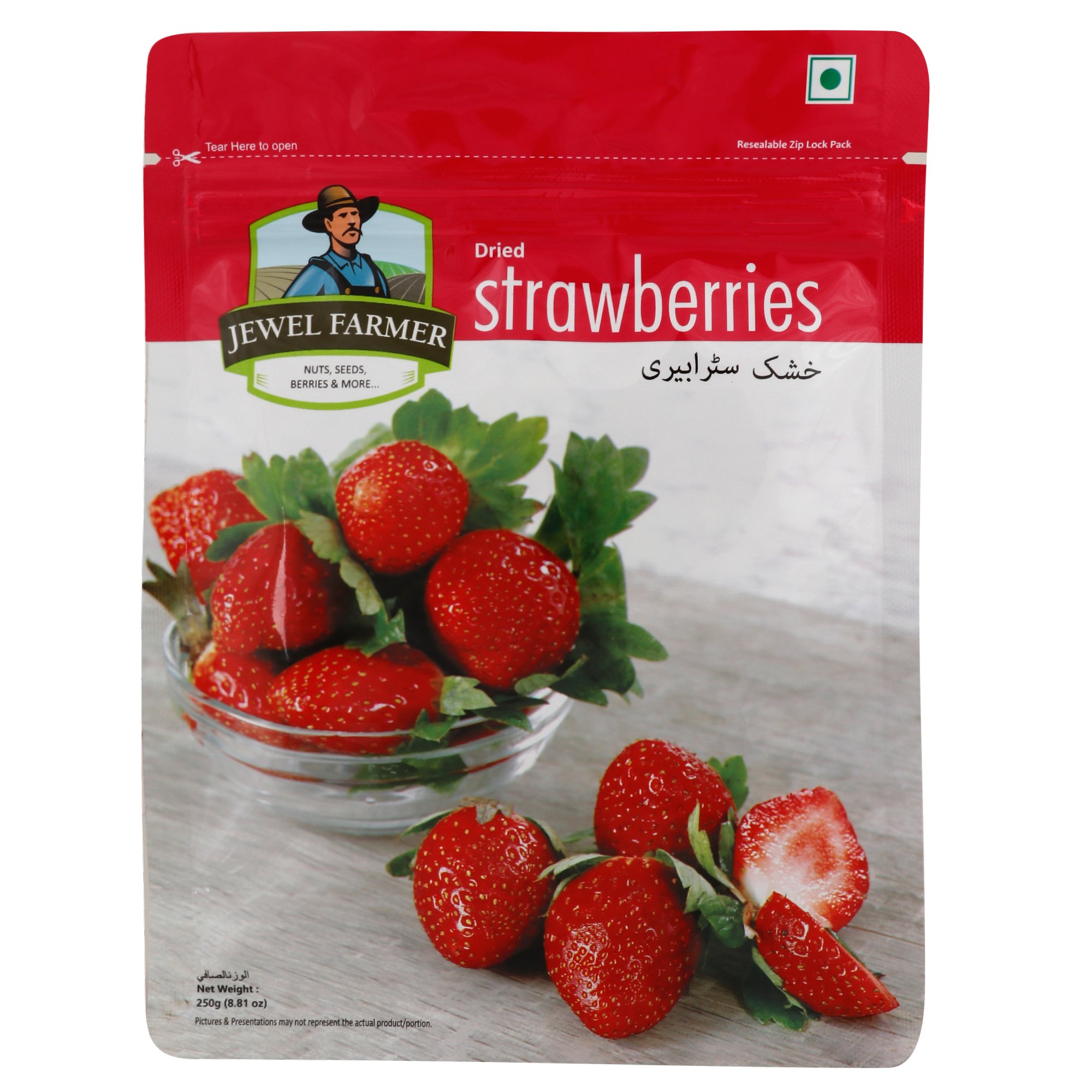 JEWEL FARMER Dried Strawberry Enriched with Vitamin C & Fiber, Nutritious & Exotic Dry Fruit Package (250 g) (B07DX2D2T7) Amazon Price History, Amazon Price Tracker