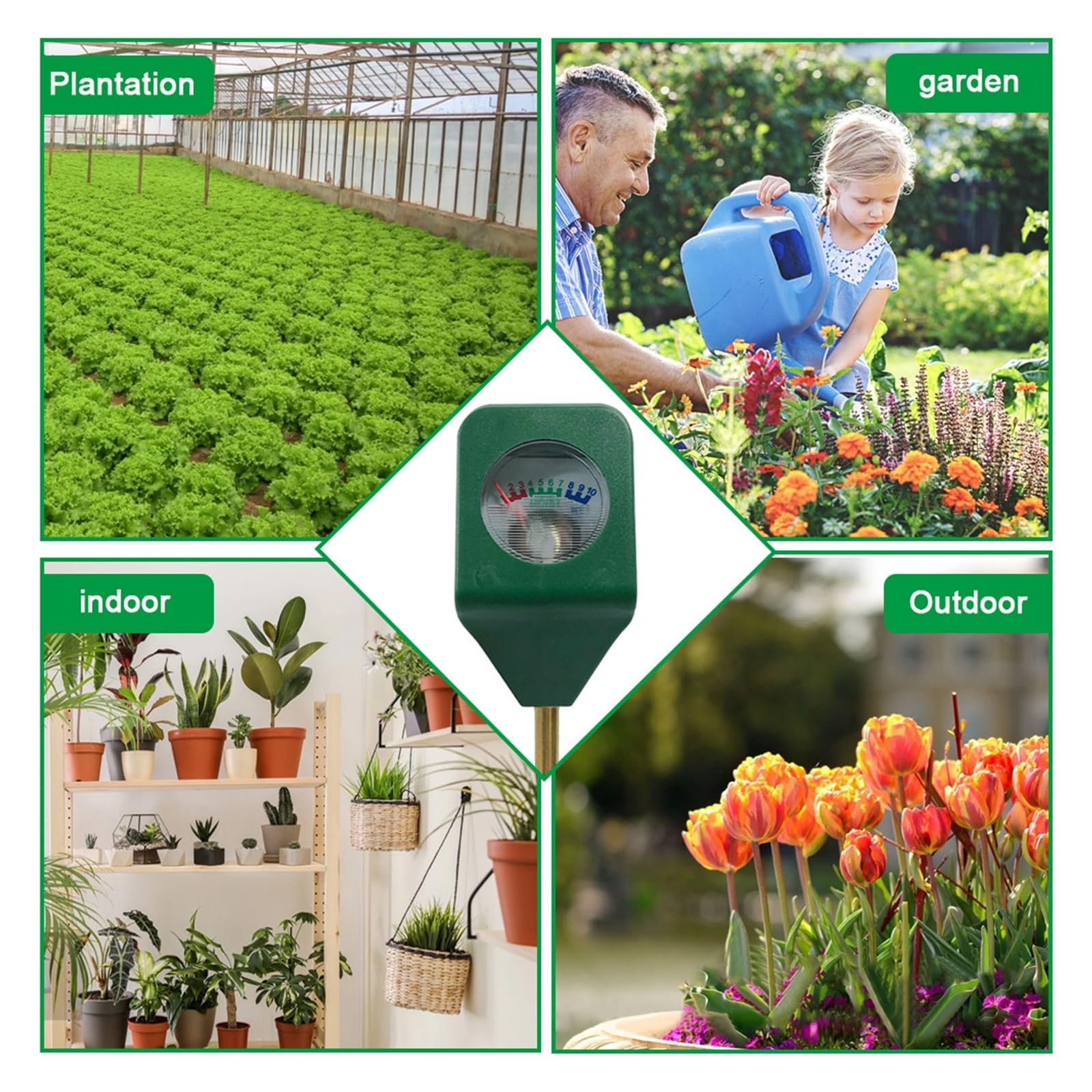 1-5 stücke Mini Boden Feuchtigkeit Sensor Meter Tragbaren Detektor Metall Sonde Gartenpflanze Blume Wasser Analysator Test Hygrometer Werkzeug(5 pcs)