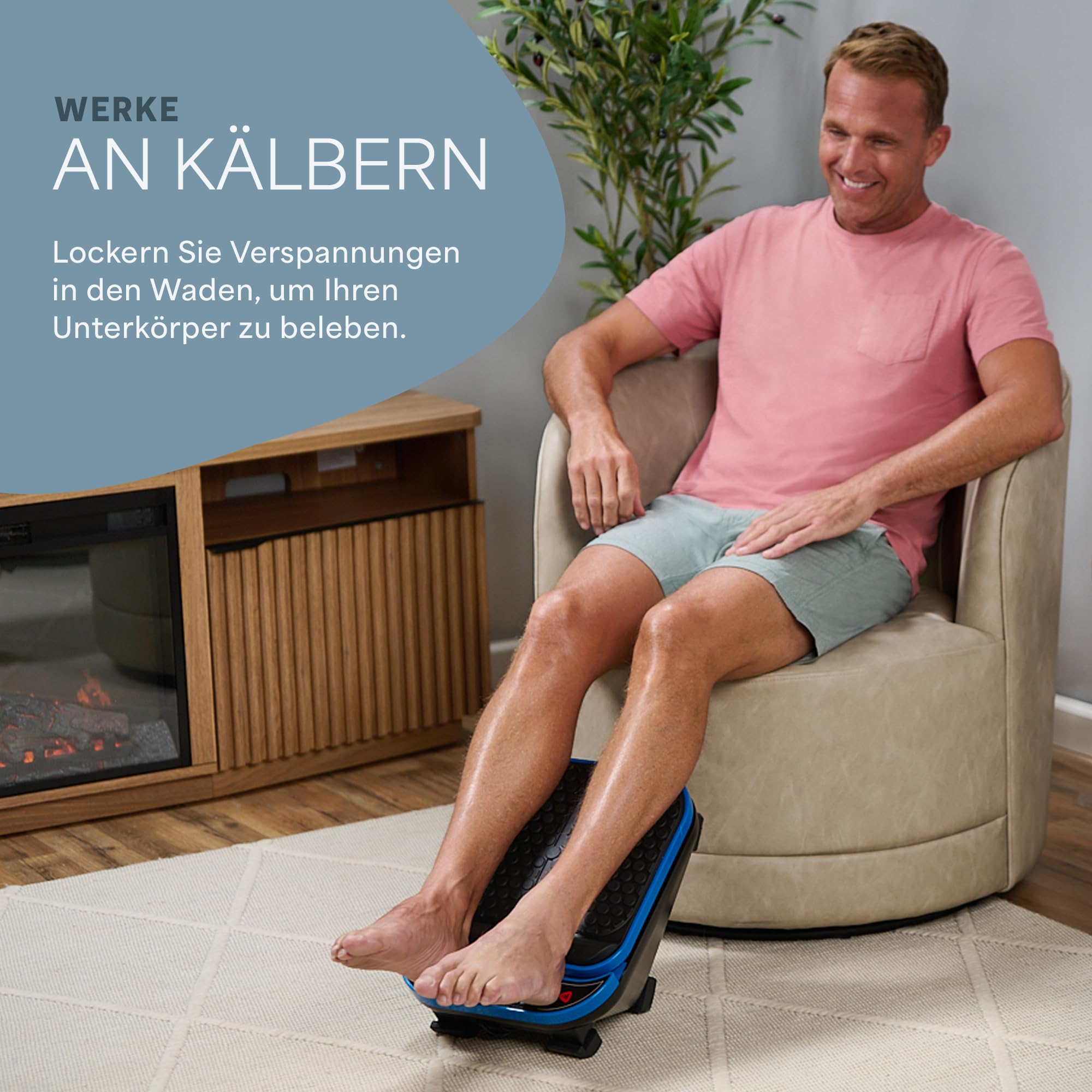 Lifepro Deep Tissue Massagegerät für Füße und Beine mit Fernbedienung - Waden- und Fußmassagegerät - Beinmassagegerät für Kreislauf, Plantarfasziitis, Fußschmerzlinderung - Fußmassagegerät für Männer