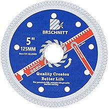 Disque Diamant Carrelage 125mm- BRSCHNITT Disque à Tronçonner Diamante Lame de Scie avec X Maille Turbo pour Porcelaine Tuile Marbre Céramique Granit.