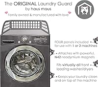 Vista 3 de Haus Maus The Original Laundry Guard - Stop Laundry From Falling Behind Washer/Dryer - Invented by a US Mom - Made in NorthAmerica - Magnetic - Fits