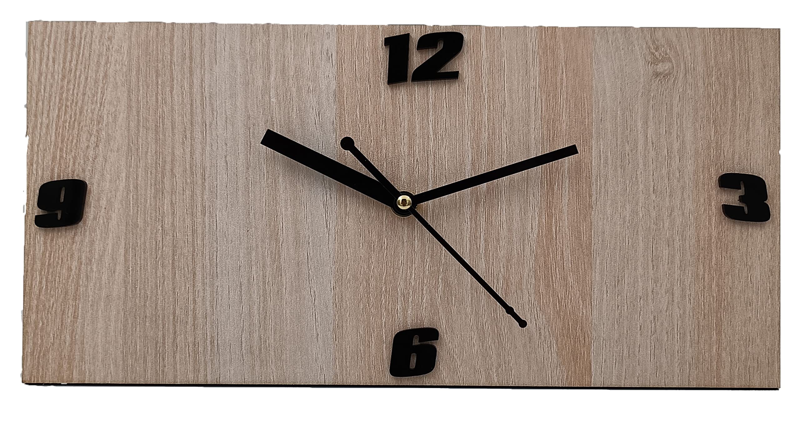 MDF Wooden Square Shaped Clock for Bedroom, Kitchen, Livingroom,Office Wall Clock | Attractive Stylish Decorative Analog Wall Clock (30cm X 15cm) (White Wood Color)-image-18